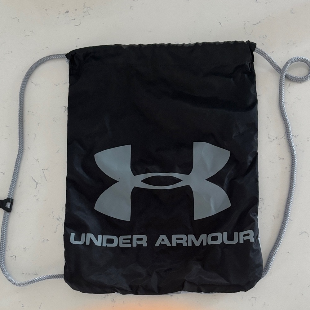 Under Armour Black and Gray Drawstring Backpack